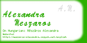 alexandra meszaros business card